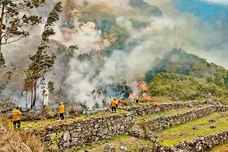 Fire near Machu Picchu brought under control