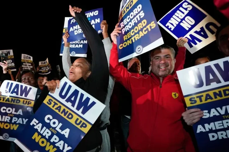 The United Auto Workers union is on strike in the United States
